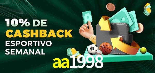 10% de bônus de cashback na aa1998